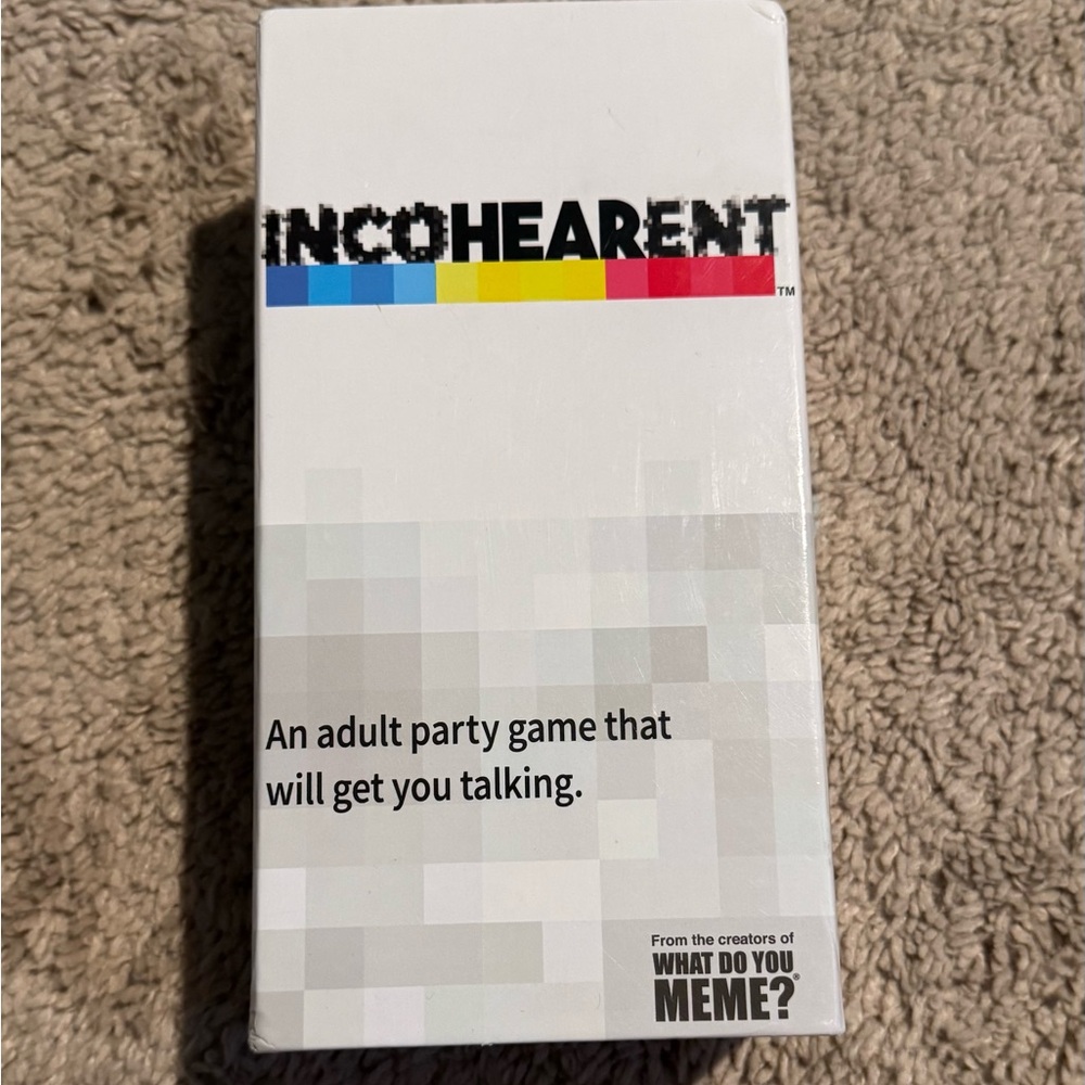 Incohearent Adult Party Card Game - White and Multicolor